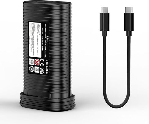 37Wh 7.4V 5.0Ah Rechargeable Battery Pack Replacement for WOLFBOX MF200 Battery, Compatible with WOLFBOX MF200 Series Compressed Air Duster, High Capacity Removable Spare Power with Type-C Port in Kuwait