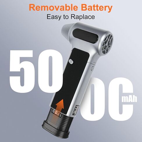 37Wh 7.4V 5.0Ah Rechargeable Battery Pack Replacement for WOLFBOX MF200 Battery, Compatible with WOLFBOX MF200 Series Compressed Air Duster, High Capacity Removable Spare Power with Type-C Port in Kuwait