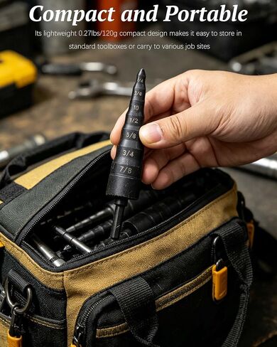 7‑in‑1 Copper Pipe Swaging and Flaring Tool,HVAC Tube Expander Bit | with 1/4 Hex Shank, Alloy Steel Electric Drill Driven Tube Swager with 1/4, 3/8, 10, 1/2, 5/8, 3/4, 7/8 Bits in Kuwait