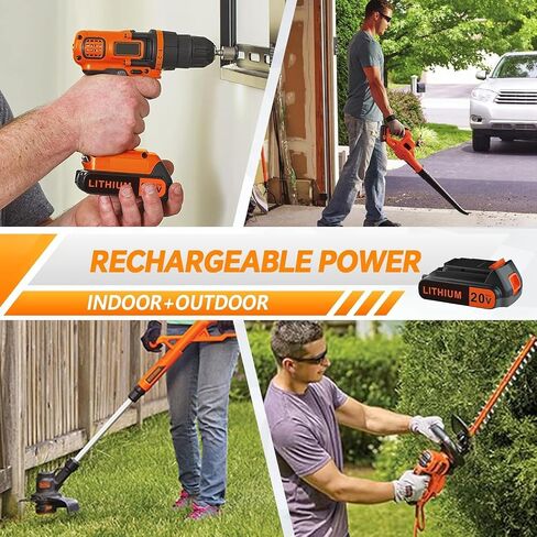 20 Volt MAX 2.0AH Battery Replacement for Black and Decker 20V Lithium-Ion Battery，Compatible with All Power 20V Black and Decker Power+ Tools in Kuwait