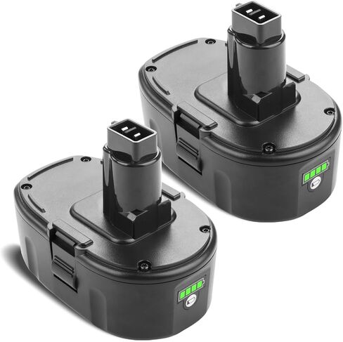 2 Packs Upgraded 6500mAh 18V Replacement Battery for Dewalt 18 Volt XRP Batteries DC9096 DC9098 DC9099 DC9180 DC9181 DC9182 DW9095 DW9096 DW9098 DW9099 DE9095 DE9096 DE9098 DE9503 Cordless Power Tools in Kuwait