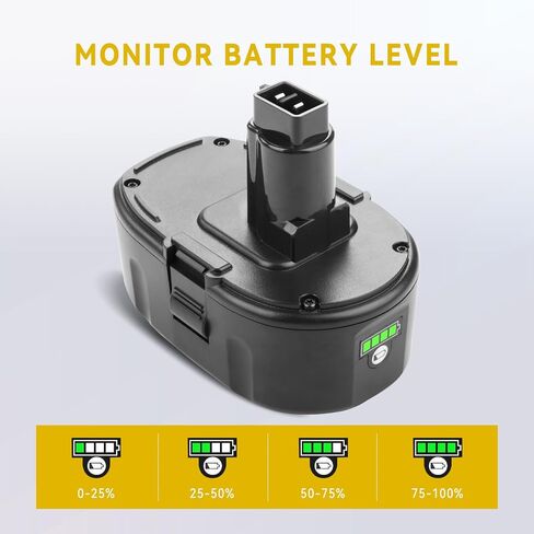2 Packs Upgraded 6500mAh 18V Replacement Battery for Dewalt 18 Volt XRP Batteries DC9096 DC9098 DC9099 DC9180 DC9181 DC9182 DW9095 DW9096 DW9098 DW9099 DE9095 DE9096 DE9098 DE9503 Cordless Power Tools in Kuwait