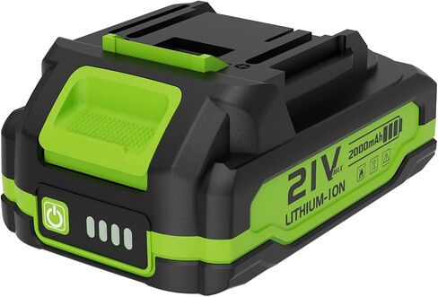 21V-2.0Ah Lithium-ion Battery, Only Suitable L05 String Trimmer Cordless, 2 Hours Fast Charging,Green in Kuwait