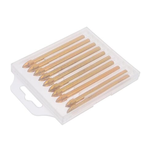 jojofuny 10pcs Hard Alloy Drilling Tool Ceramic Glass Drill Bit Cross Head Drill Bits in Kuwait