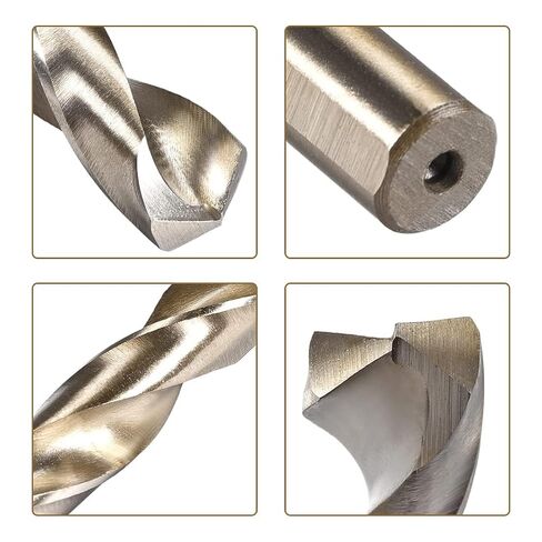 NACX 21mm Reduced Shank Cobalt Drill Bit, HSS 6542 High-Speed Steel Twist Drill Bits with 1/2" Shank for Metal Plastic Wood in Kuwait