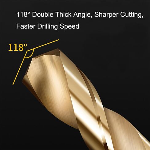 NACX 21mm Reduced Shank Cobalt Drill Bit, HSS 6542 High-Speed Steel Twist Drill Bits with 1/2" Shank for Metal Plastic Wood in Kuwait