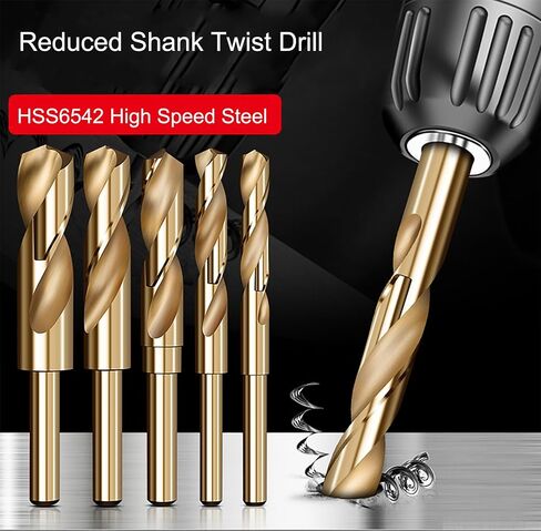 NACX 21mm Reduced Shank Cobalt Drill Bit, HSS 6542 High-Speed Steel Twist Drill Bits with 1/2" Shank for Metal Plastic Wood in Kuwait