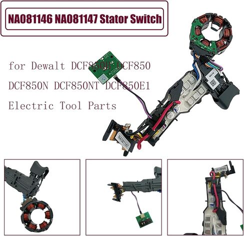 NA081146 NA081147 Replace for Dewalt DCF850B DCF850 DCF850N DCF850NT | Stator Switch DCF850E1 Electric Tool Parts in Kuwait