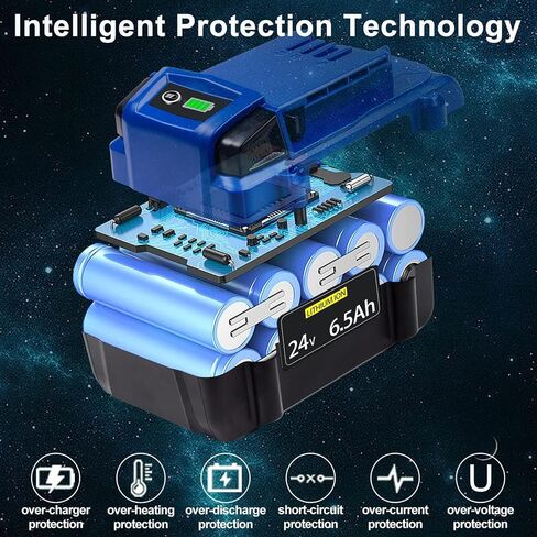 DTK Replacement for Kobalt 24V Battery 6.5Ah KB624-03 KB524-03 KB424-03 KB224-03 KB124-03 Cordless Batteries in Kuwait