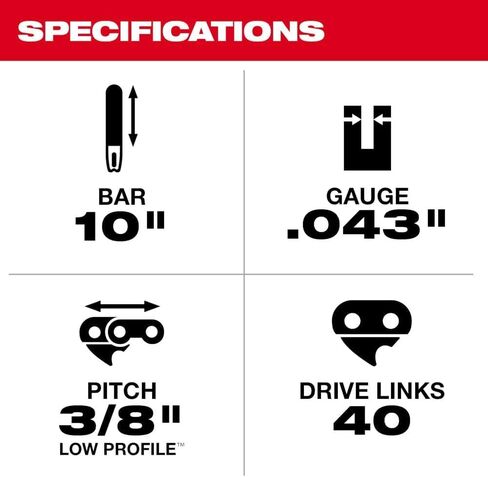 Fit For Milwaukee 49-16-2723 10 Inch QUIK LOK Pole Saw Replacement Saw Chain. in Kuwait
