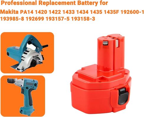 Shentec 14.4V 4.0Ah Ni-MH Battery Compatible with Makita PA14 1420 1422 | 1433 1434 1435 1435F 192600-1 193985-8 192699 193157-5 193158-3 in Kuwait