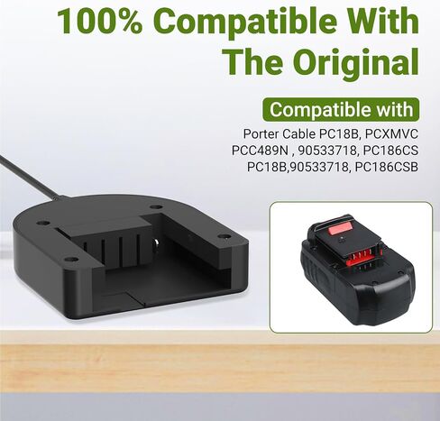 4.5Ah Battery and Charger for Porter Cable 18V Battery PC18B, Compatible with Porter Cable 18V PCC489N PCMVC PCXMVC PC18BLEX Cordless Power Tools in Kuwait
