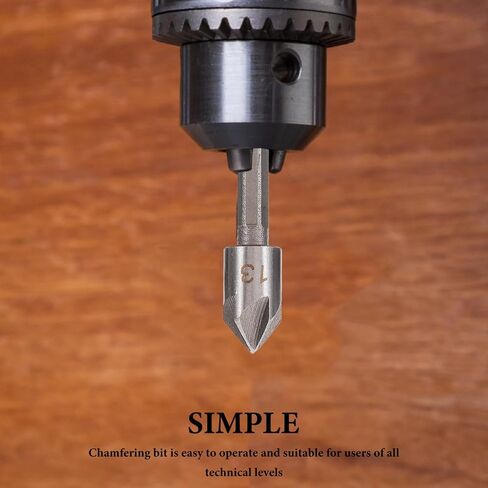Uonlytech 5pcs Countersink Drill Bit Woodworking Tapered Precision Chamfering Tool for Smooth Edges Wood and Projects in Kuwait