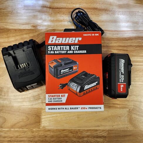Compatible with Bauer Combo 20V 5 Ah Lithium-Ion Battery and Charger Starter Kit in Kuwait