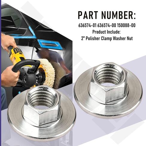 2 Pack 636574-01 Polisher Clamp Washer Nut for De-Walt DW849 DWP849 MTE36 EP9500 Sander, Replace 636574-00 150088-00 in Kuwait
