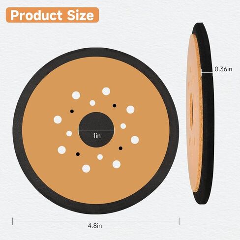 4 Pcs Sander Pads and 40 Pcs Sanding Discs Hook and Loop for Random Orbital Sander Compatible with Black & Decker BDERO600 BDERO100 RO100B RO100K TS720 Replace#: N601645 380278-00 in Kuwait