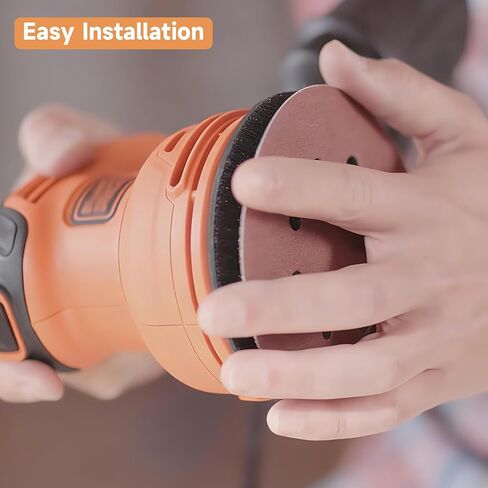 4 Pcs Sander Pads and 40 Pcs Sanding Discs Hook and Loop for Random Orbital Sander Compatible with Black & Decker BDERO600 BDERO100 RO100B RO100K TS720 Replace#: N601645 380278-00 in Kuwait