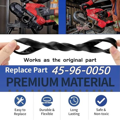 4 Pack Bandsaw Drive Belt Replacement for Meelwaukii 2829-20 Band Saw, Blade Pulley Tire Replace 45-96-0050, Rubber Wheel Tire Belt Kit in Kuwait