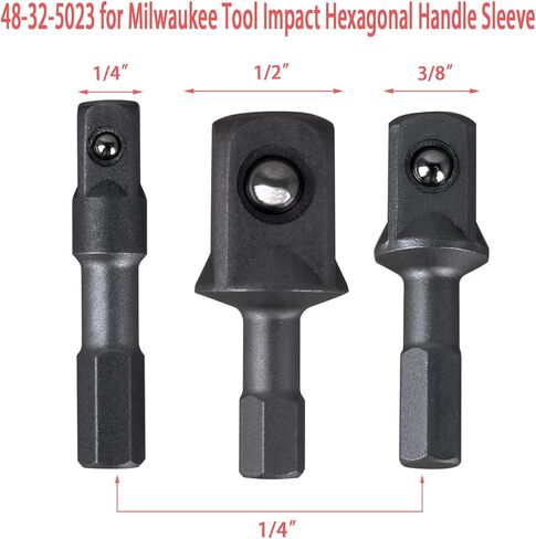 48-32-5023 for Milwauke Shockwave Insert Socket Set, 3PC Impact Adapters 1/4" 3/8" 1/2" in Kuwait