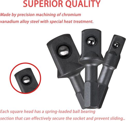 48-32-5023 for Milwauke Shockwave Insert Socket Set, 3PC Impact Adapters 1/4" 3/8" 1/2" in Kuwait