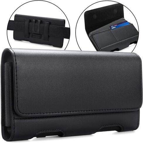 BECPLT for iPhone 13 Mini SE 2022 Holster Case, iPhone 12 Mini Belt Clip Case,Leather Holster Pouch Loops Carrying Case with ID Card Holder for Apple iPhone 8 7 6s 6 Galaxy S10e (Fit w/thin Case on) in Saudi Arabia