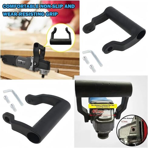 Angle Grinder Handle Replacement U-shaped Anti-Slip Ring Handles | U-Shaped Loop Grip, Non-Slip Ergonomic Handle, Angle Grinder Replacement Accessory, Suitable for 8mm Thread Screw in Kuwait