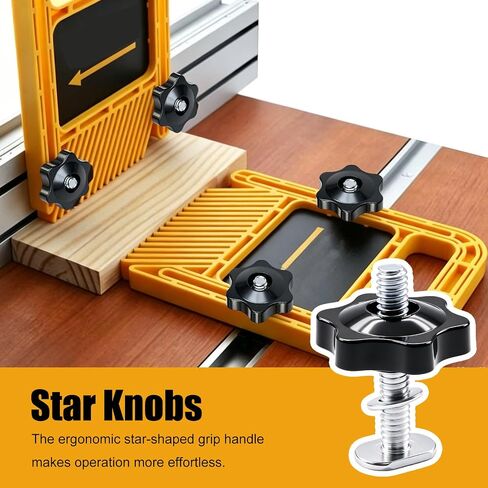 weideer 30PCS 1/4"-20 T Track Bolts and Knobs Kit,T Track Accessories,1/4"-20 Threaded Knobs T Slot Bolts and Washers for Woodworking Jigs and Fixtures in Kuwait
