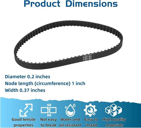 2 Pack BD46075 Cog Drive Belt for Ryobi BD4601 BD4600 Disc Sander | Fits for Ryobi BD4601, BD4600, BD4601G disc sanders; 75 teeth cog belt, 15" length x 3/8" width. in Kuwait