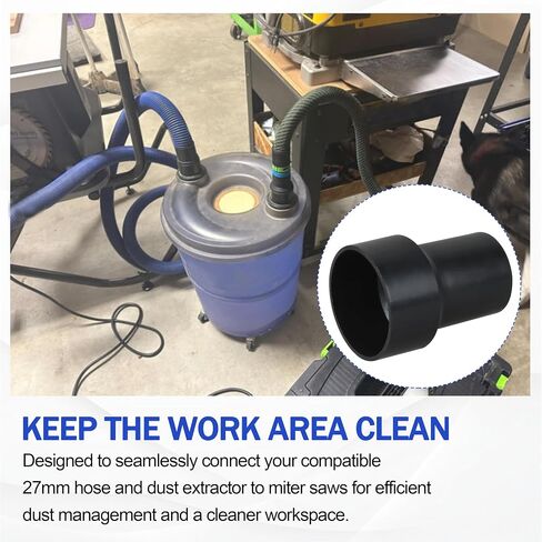 27mm Hose Adapter for De-walt Milwau-kee Ridgid 2 1/4 Table Saws Compatible with Festool hose 2Pcs in Kuwait