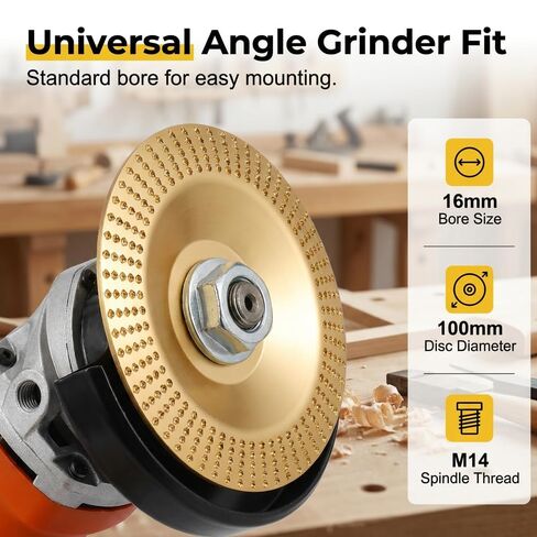 3PCS Angle Grinder Polishing Pad,Heavy-Duty Wood Carving Disc Set,Tungsten Carbide Cutting Wheel Wood Carvingfor 4"&4-1/2Grinders,Woodworking Attachment for Cutting, Shaping, Sanding in Kuwait