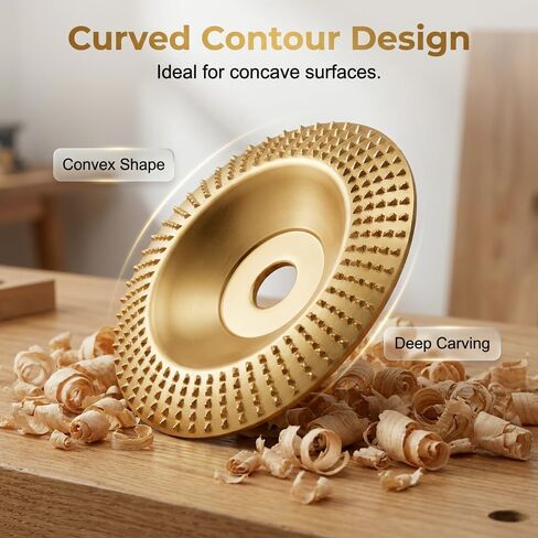 3PCS Angle Grinder Polishing Pad,Heavy-Duty Wood Carving Disc Set,Tungsten Carbide Cutting Wheel Wood Carvingfor 4"&4-1/2Grinders,Woodworking Attachment for Cutting, Shaping, Sanding in Kuwait