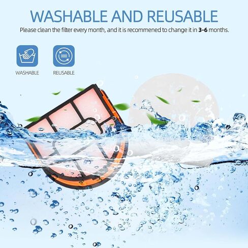 9pcs WD201 Replacement Foam Filters for Shark HydroVac XL 3-in-1 Vacuum | Cleaner WD101 WD100 WD200 WD160 WD161 AW302 AW201 AW261 AW161 & MessMaster WD261, Part# WDB1, WDB2, WDFF1, WDB1F2, WDFF2 in Kuwait