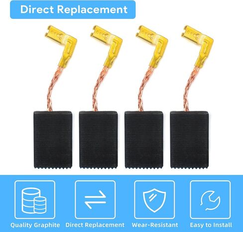 4-Pack Carbon Motor Brushes Replacement for CB318 CB330 CB340 CB314 CB315, Compatible with 9560CV 9563CV 9565CV Angle Grinder, BO6040 Sander, GD0800C Die Grinder and More in Kuwait