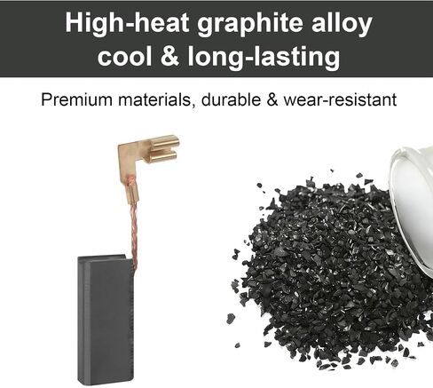 Carbon Brushes compatible with Bosch 11250VSR, 11253VSR, 11255VSR, RH328VC, RH228VC, HD21-2, HD19-2, 1199VSR (4 pcs) in Kuwait