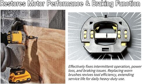 Motor Brush Kit for DeWalt DCD780 DCD785 DC820 654258-00 N109433 | Complete replacement carbon brushes equipped with springs & holders.urable wear-resistant design for long service life. in Kuwait