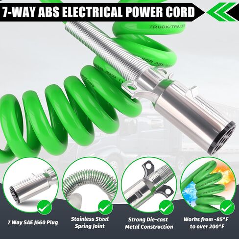 15FT Semi Truck Air Line Kit with Gladhand Holder and Springs Kit Pigtail Air Brake Hoses and 7 Way Trailer Cord 3-in-1 Air Lines for Semi Truck Trailer Tractor in Saudi Arabia