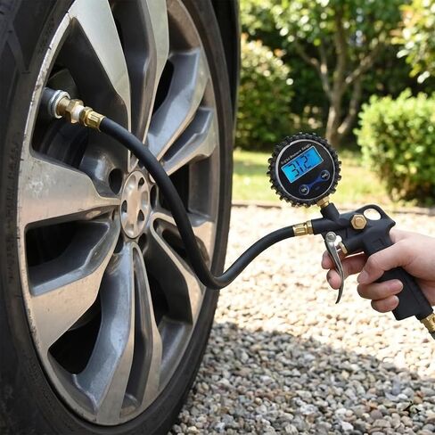 Air Chucks for Tires, 1/4 FNPT Closed Flow Brass Tire Air Chuck Locking Airs Chucks Inflator Quick Connect, Brass Screw on Tire Inflator Chuck for Inflators Gauge Compressor Accessories in Kuwait