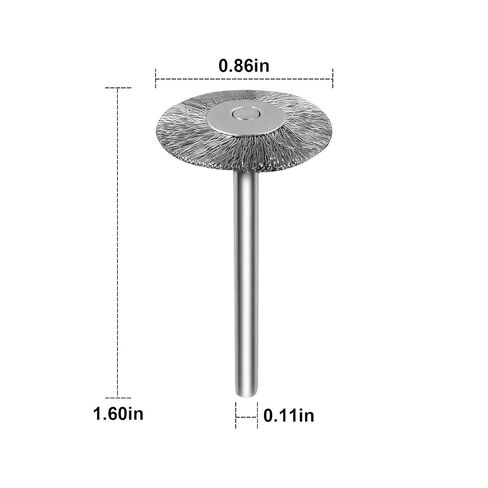 QQZ Carbon Steel Brushes 428-02, 3/4" Diameter, for Dremel Wire Wheel,for Dremel Wire Brush, for Cleaning and Removing Rust and Corrosion -2 Pcs in Kuwait