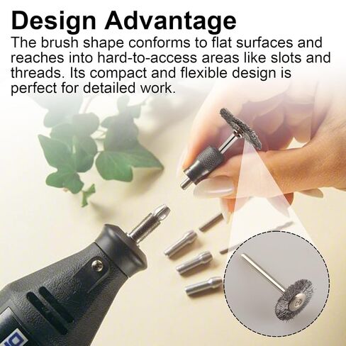 QQZ Carbon Steel Brushes 428-02, 3/4" Diameter, for Dremel Wire Wheel,for Dremel Wire Brush, for Cleaning and Removing Rust and Corrosion -2 Pcs in Kuwait