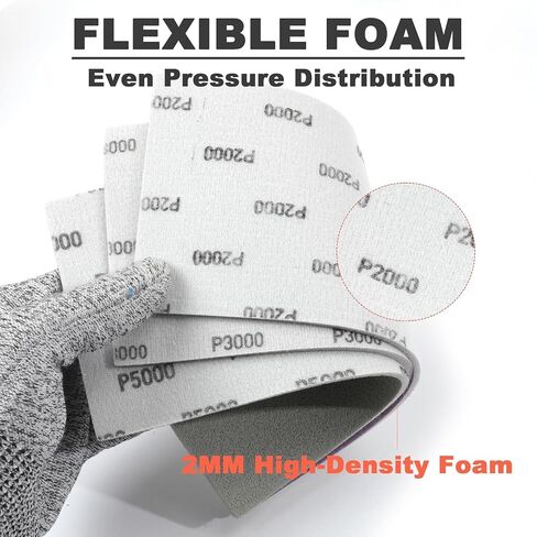 Performance Foam Sandpaper Sheets: 4Pcs, 1000 1500 2000 3000 Grit | 9 x 3.6 Inch, Wet & Dry Use for Automotive Clear Coat Repair, Ultra Fine Sand Paper for Headlight Restoration in Kuwait