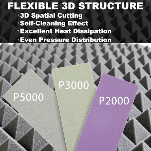 Performance Foam Sandpaper Sheets: 4Pcs, 1000 1500 2000 3000 Grit | 9 x 3.6 Inch, Wet & Dry Use for Automotive Clear Coat Repair, Ultra Fine Sand Paper for Headlight Restoration in Kuwait