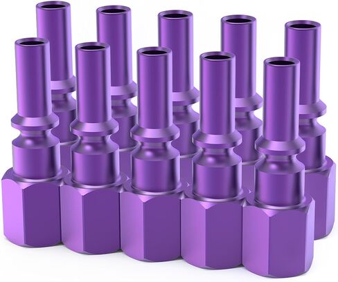 ChillWaves Aluminum Lincoln L-Style Air Plug, 1/4" Body Size, 1/4" NPT Female Threads, Air Compressor Accessories Fittings(10-PACK) in Kuwait