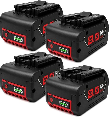 (Up to 8.0Ah 2Pack) 18V GBA18V40 Lithium Battery Replacement for Bosch 18V Battery BAT607 BAT607G BAT609 GBA18V120 GBA18V40 EXBA18V-40 High Capacity Compatible with Bosch 18V Tools in Kuwait