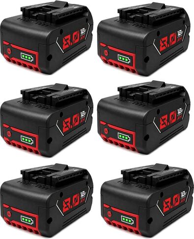 (Up to 8.0Ah 2Pack) 18V GBA18V40 Lithium Battery Replacement for Bosch 18V Battery BAT607 BAT607G BAT609 GBA18V120 GBA18V40 EXBA18V-40 High Capacity Compatible with Bosch 18V Tools in Saudi Arabia