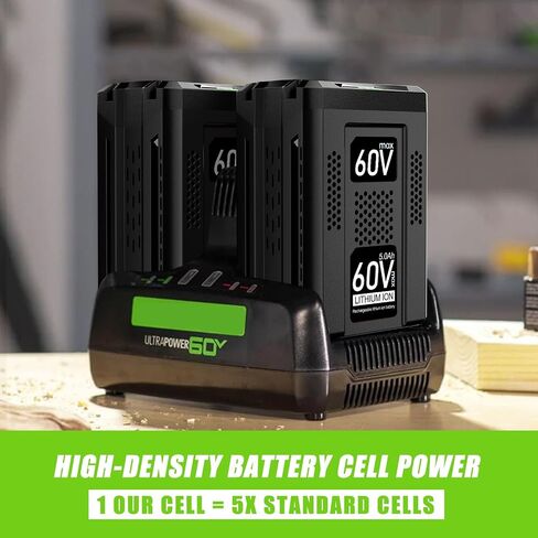 60V Replacement for Greenworks PRO 60V Battery 5.0Ah Max LB60A03 LB60A02 LB60A00, Compatible with 60V Cordless Power Tools 20352 22232 2508302, for Greenworks Battery in Kuwait