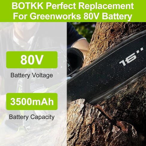 Upgraded 3.5Ah Replacement for Greenworks 80V Battery, Compatible with Greenworks 80 Volt GBA80200 GBA80500 GBA80250 GBA80300 GBA80400 Cordless Power Tool Batteries, 2 Packs in Kuwait