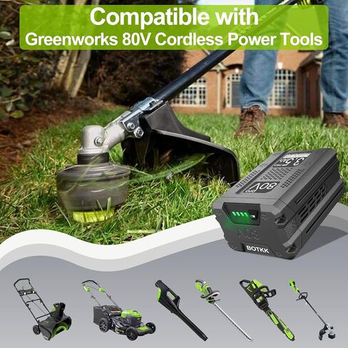 Upgraded 3.5Ah Replacement for Greenworks 80V Battery, Compatible with Greenworks 80 Volt GBA80200 GBA80500 GBA80250 GBA80300 GBA80400 Cordless Power Tool Batteries, 2 Packs in Kuwait