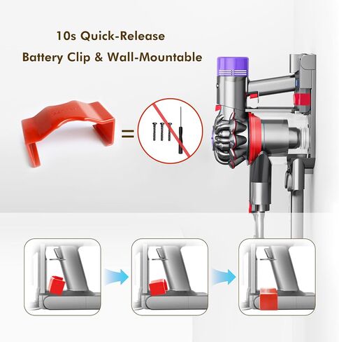 One-Second Change a new V7 Replacement Battery | Compatible with Dyson V7 Animal, Motorhead, Trigger, HEPA, Car+Boat, Absolute, Includes 2 Filters, Exclusive in Kuwait