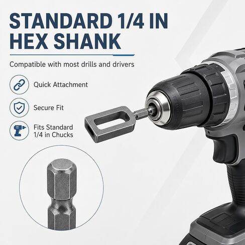 Electric Drill Wire Twisting Tool, Heavy Duty Wire Twister Attachment with 1/4" Hex Shank, Alloy Steel Wire Twisting Hook for Fencing, Rebar Tying, Cable Twisting, Construction (Alloy Steel) in Kuwait