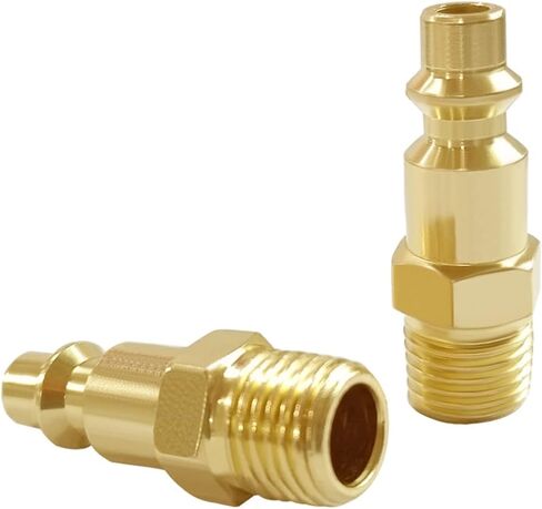 Uenede 6PCS Brass 1/8 Inch NPT Male & Female Industrial Air Hose Quick Connect Plug Air Compressor Pneumatic Coupler Fitting Adapter in Kuwait